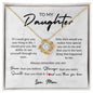To My Daughter, Love Mom | Love Knot Necklace