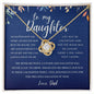 To My Daughter, Love Dad | Love Knot Necklace