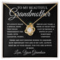 To My Beautiful Grandmother Love, Your Grandson | Love Knot Necklace