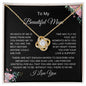 To My Beautiful Mom | Love Knot Necklace