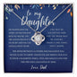 To My Daughter, Love Dad | Love Knot Necklace