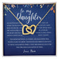To My Daughter, Love Mom | Interlocking Hearts Necklace