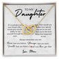 To My Daughter, Love Mom | Interlocking Hearts Necklace
