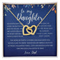 To My Daughter, Love Dad | Interlocking Hearts Necklace