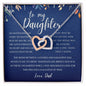 To My Daughter, Love Dad | Interlocking Hearts Necklace