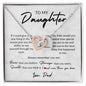 To My Daughter, Love Dad | Interlocking Hearts Necklace