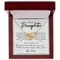 To My Daughter, Love Dad | Interlocking Hearts Necklace