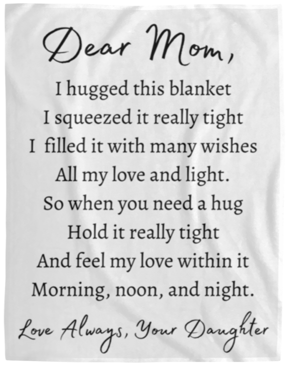 Dear Mom | Cozy Plush Fleece Blanket