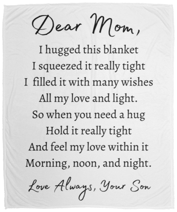 Dear Mom | Cozy Plush Fleece Blanket