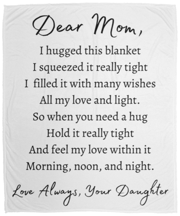 Dear Mom | Cozy Plush Fleece Blanket