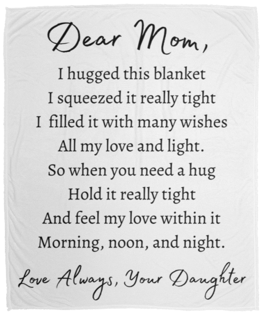 Dear Mom | Cozy Plush Fleece Blanket