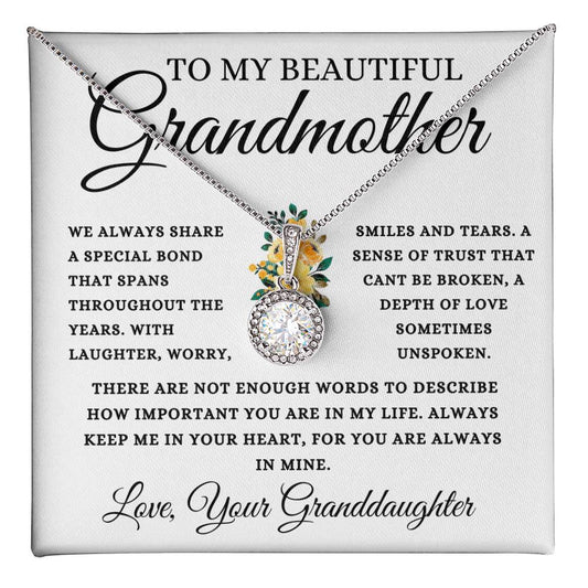 To My Beautiful Grandmother Love, Your Granddaughter | Eternal Hope Necklace