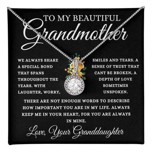 To My Beautiful Grandmother Love, Your Granddaughter | Eternal Hope Necklace