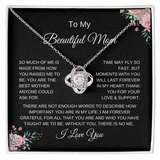 To My Beautiful Mom | Love Knot Necklace