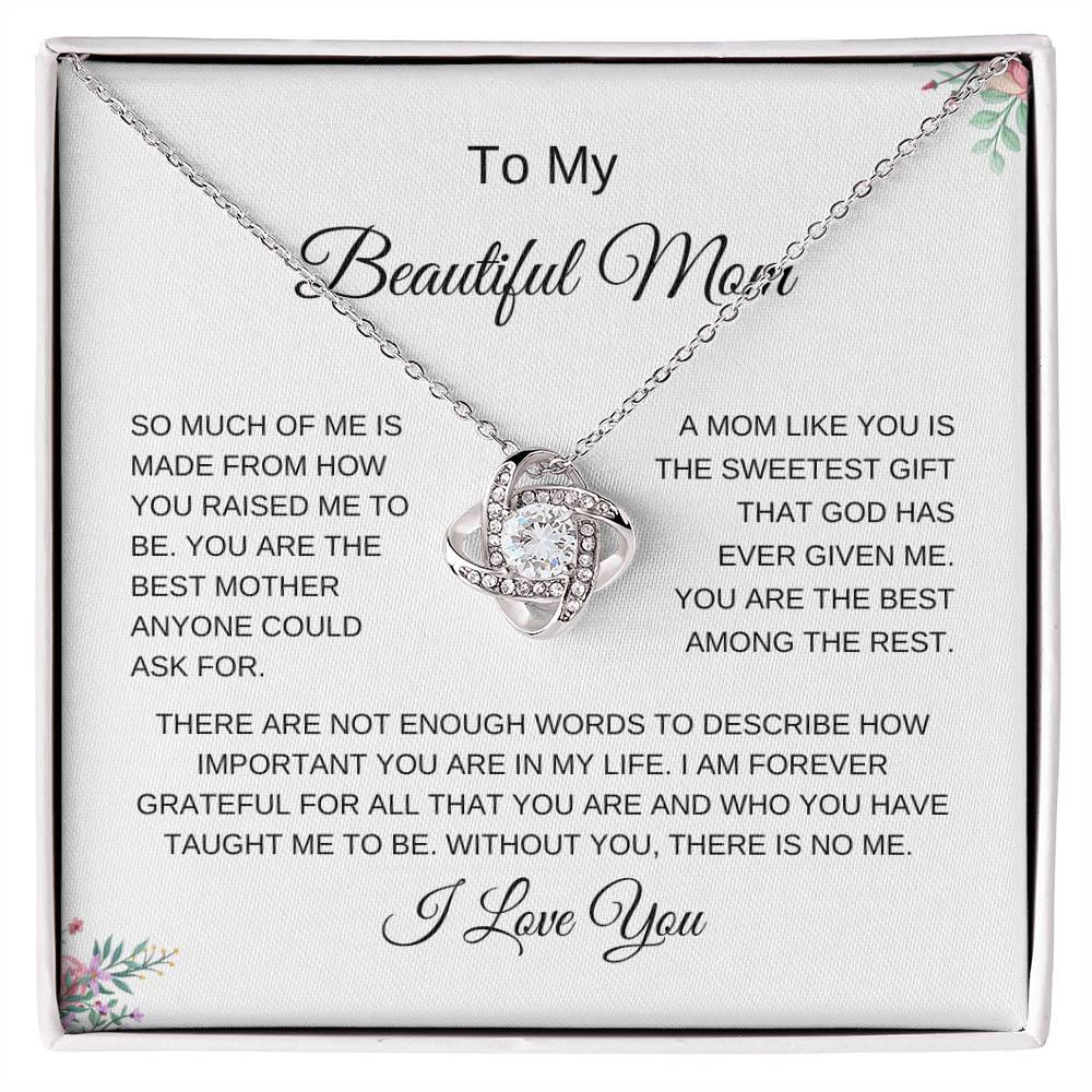 To My Beautiful Mom | Love Knot Necklace