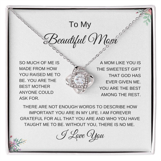 To My Beautiful Mom | Love Knot Necklace