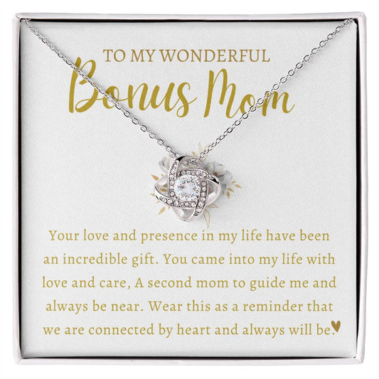 To My Wonderful Bonus Mom | Love Knot Necklace