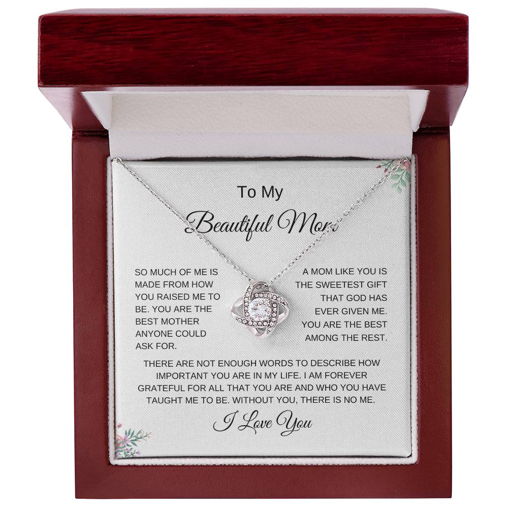 To My Beautiful Mom | Love Knot Necklace