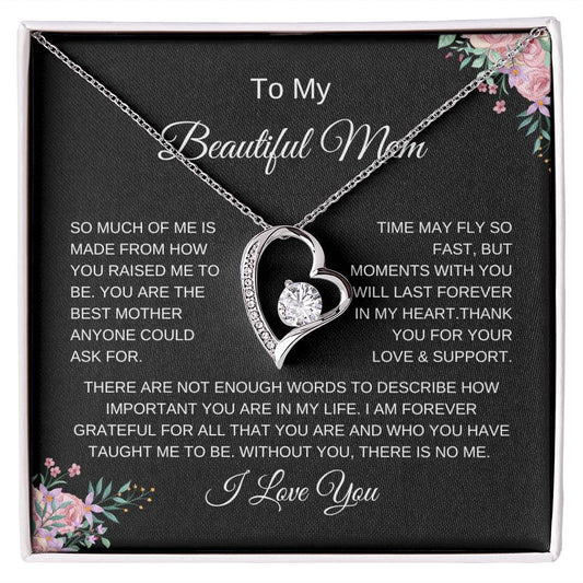 To My Beautiful Mom | Forever Love Necklace