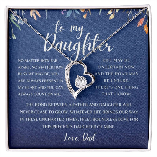 To My Daughter, Love Dad | Forever Love Necklace