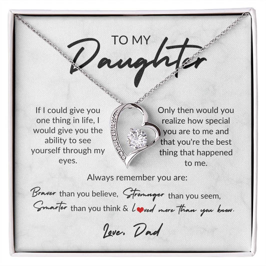 To My Daughter, Love Dad | Forever Love Necklace